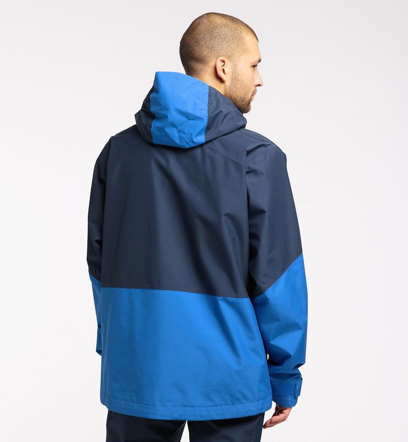 Haglöfs Mens Lumi Hiking Jacket Blue New Zealand 35126KNLU